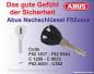 Preview: Nachschlüssel Abus Fahrradschlösser ABU-72P Code F82 1817 - 9384